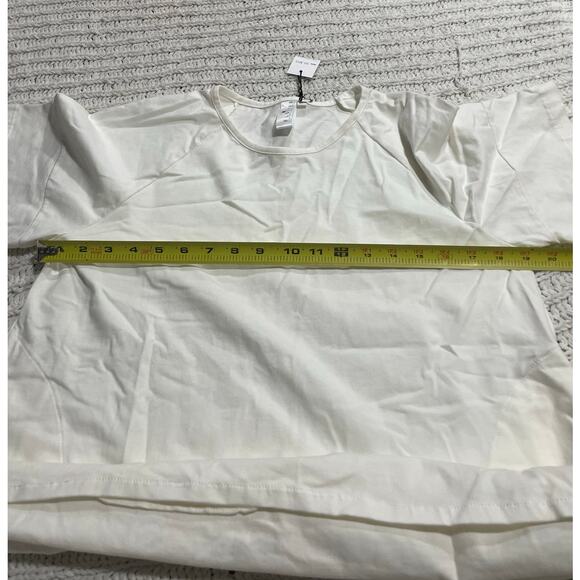 NWT Flutter T Shirt Pockets Handmade Womens Sz Medium Short Sleeve White SH 8093 - Picture 4 of 7